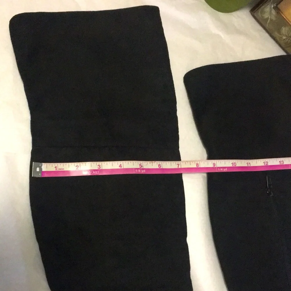 Anna Michelle Stiletto soft black almond toe zip over the knee cuff boot 29 EUC - Picture 5 of 17